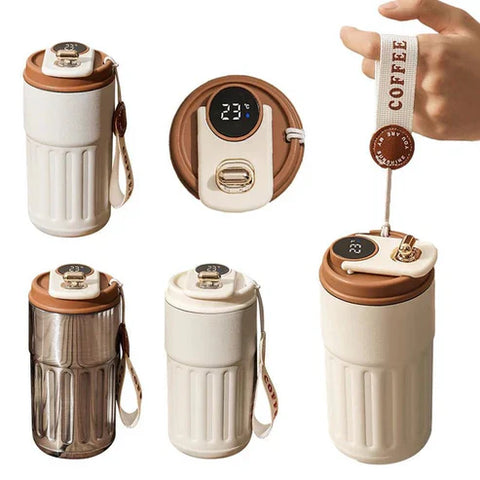 Smart Digital Thermal Bottle Portable Coffee Mug Stainless Steel Water Bottle In-Car Insulated Cup Keep Cold Vacuum Flasks 450ml Smart Digital Thermal Bottle Portable Coffee Mug Stainless Steel Water Bottle In-Car Insulated Cup Keep Cold Vacuum Flasks 450ml