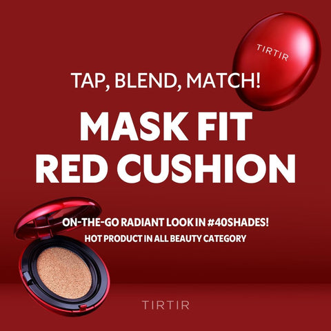 TIRTIR Mask Fit Red Cushion Foundation | Japan's No.1 Choice for Glass skin, Long-Lasting, Lightweight, Buildable Coverage, Semi-Matte (17C Porcelain, 0.63 Fl Oz (Pack of 1))