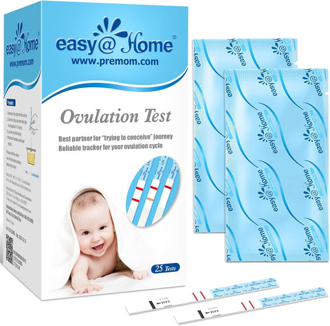 Easy@Home 25 Ovulation (LH) Urine Test Strips, 25 LH Tests